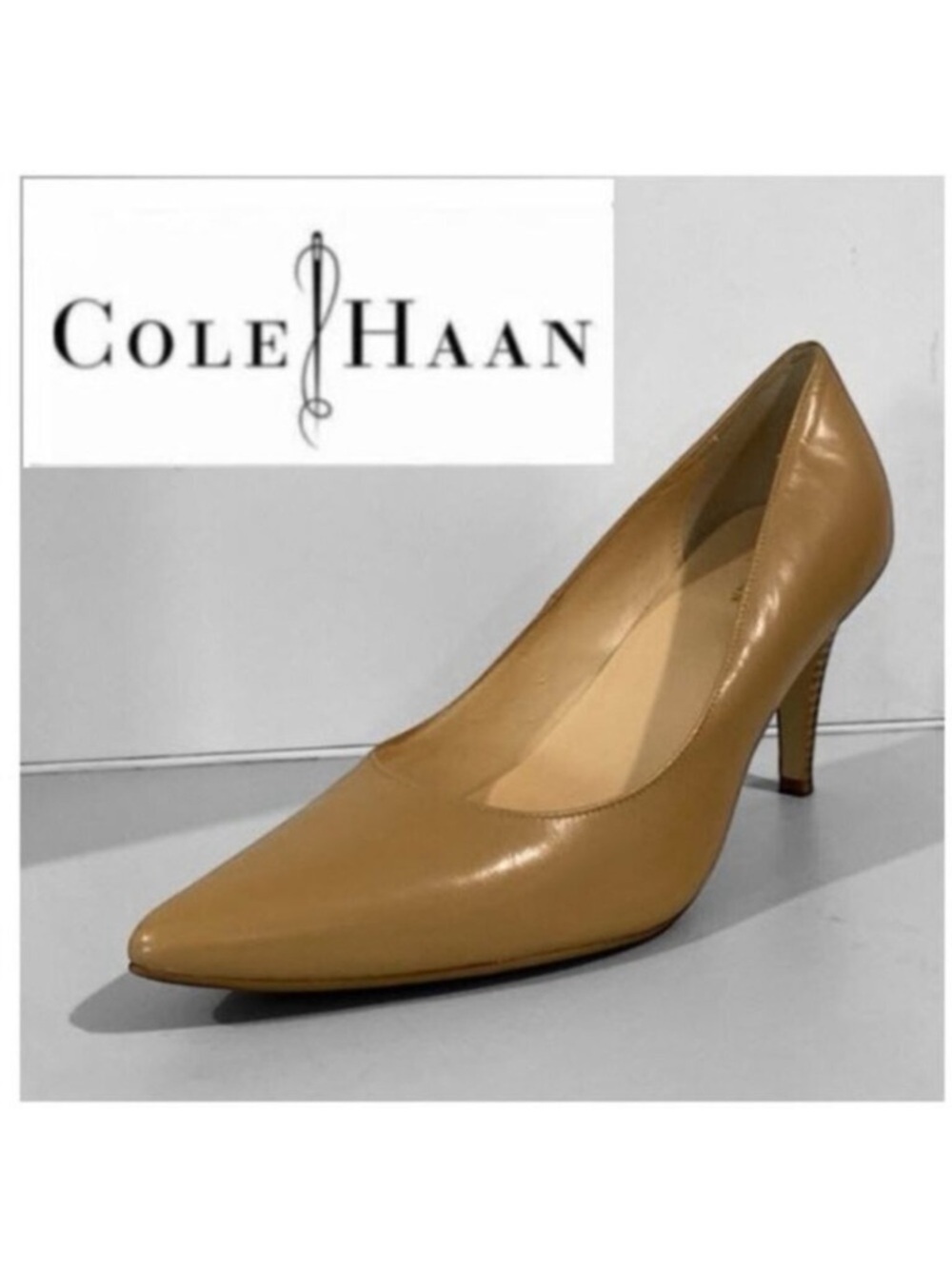 Cole Haan Tan Heels Pumps Pointed Toe Nike Air Size 8.5